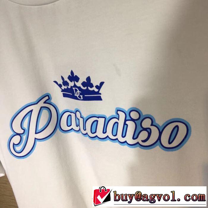2色可選 ドルチェ＆ガッバーナ Dolce&Gabbana 夏の大人カジュアルスタイル 半袖Tシャツ 2019年最新ファッション