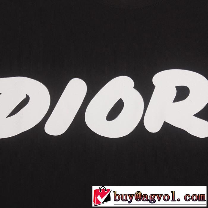 大人カジュアル夏ファッション2019 ディオール DIOR キレイめ感が強い 2色可選 抜け感スゴイ 半袖Tシャツ