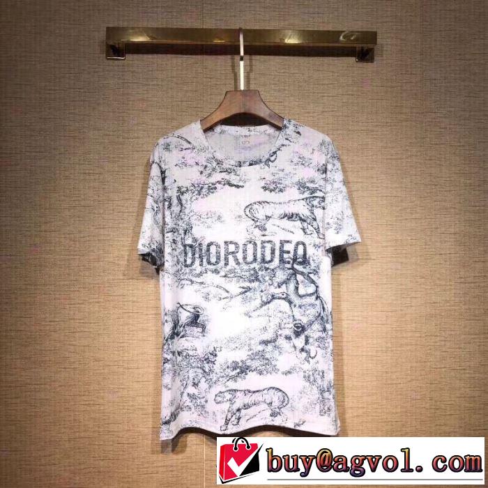 2色可選 季節感をプラス人気商品 ディオール DIOR 2019春夏も引き続きトレンド 半袖Tシャツ 春夏に役立つカジュアル