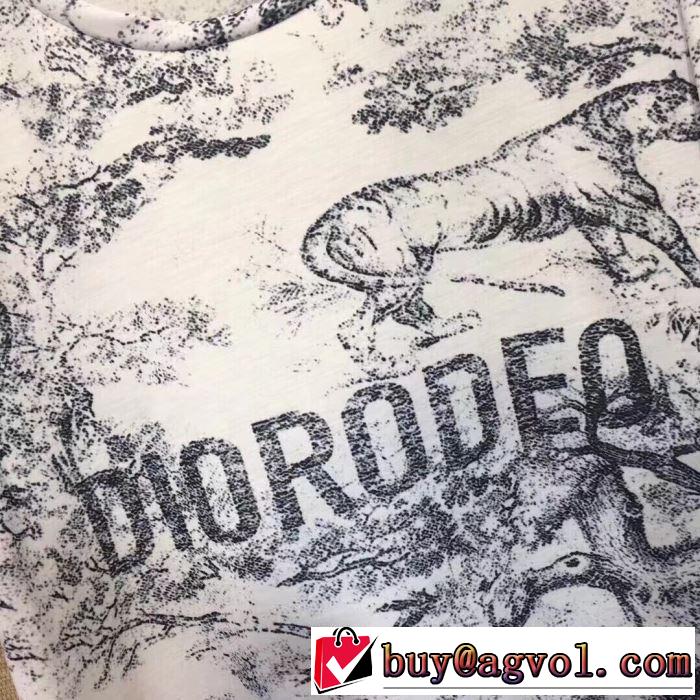 2色可選 季節感をプラス人気商品 ディオール DIOR 2019春夏も引き続きトレンド 半袖Tシャツ 春夏に役立つカジュアル