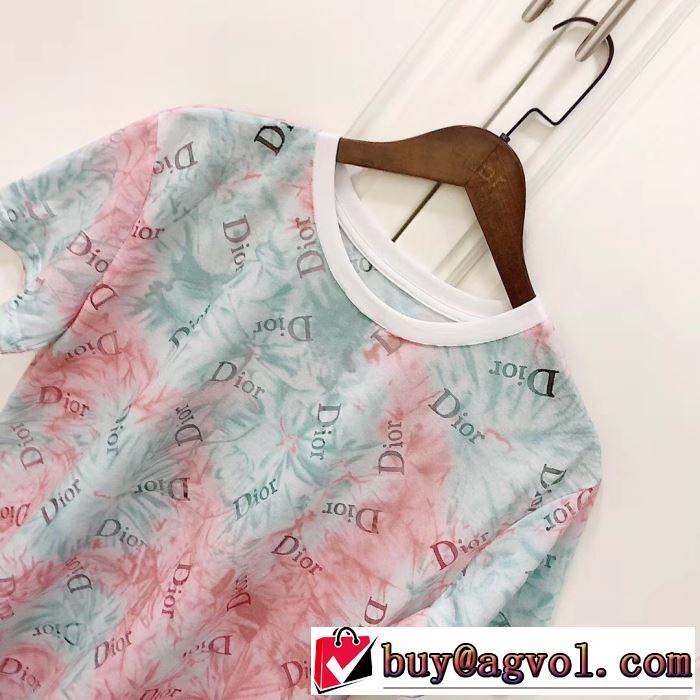 気持ちいい真夏日にぴったり ディオール DIOR 2色可選 おしゃれな夏ファッション2019 半袖Tシャツ 風通しのよい