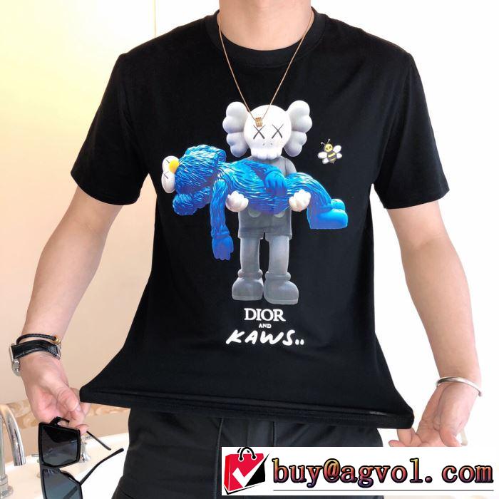 素敵なスタイルで夏の定番 ディオール DIOR今年春夏ファション流行り  2色可選 半袖Tシャツ 2019SSのトレンド商品 