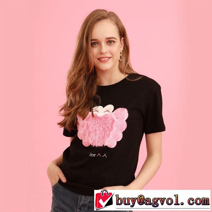 最も目立ったブランド新品 ディオール2019夏色っぽさ  DIOR 2色可選 半袖Tシャツ おしゃれデザインも大人気