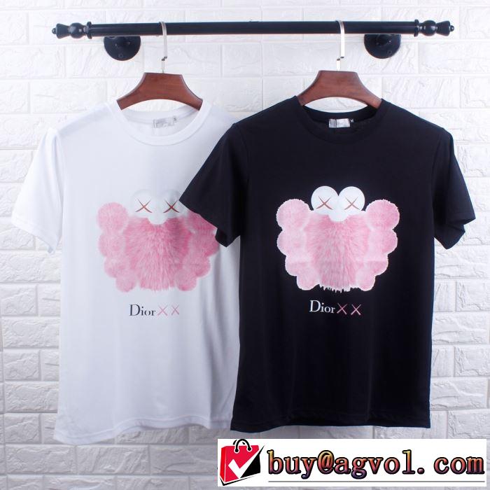最も目立ったブランド新品 ディオール2019夏色っぽさ  DIOR 2色可選 半袖Tシャツ おしゃれデザインも大人気