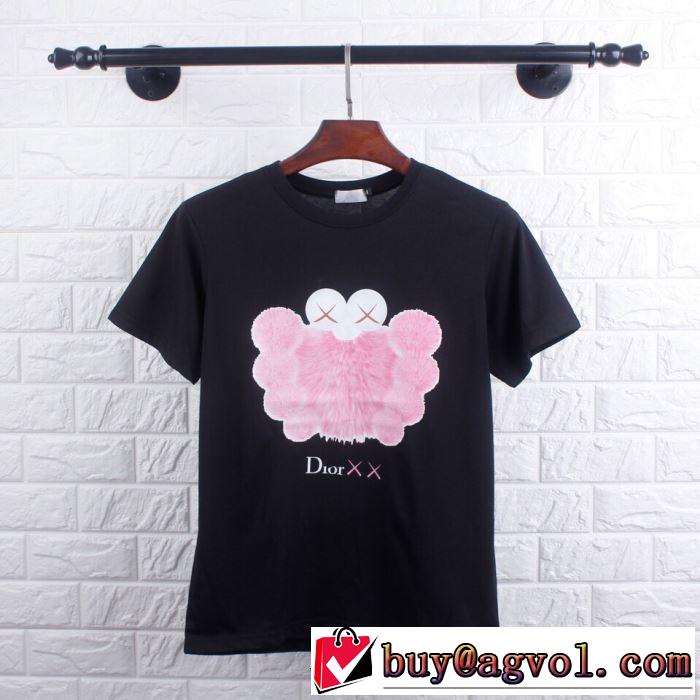最も目立ったブランド新品 ディオール2019夏色っぽさ  DIOR 2色可選 半袖Tシャツ おしゃれデザインも大人気