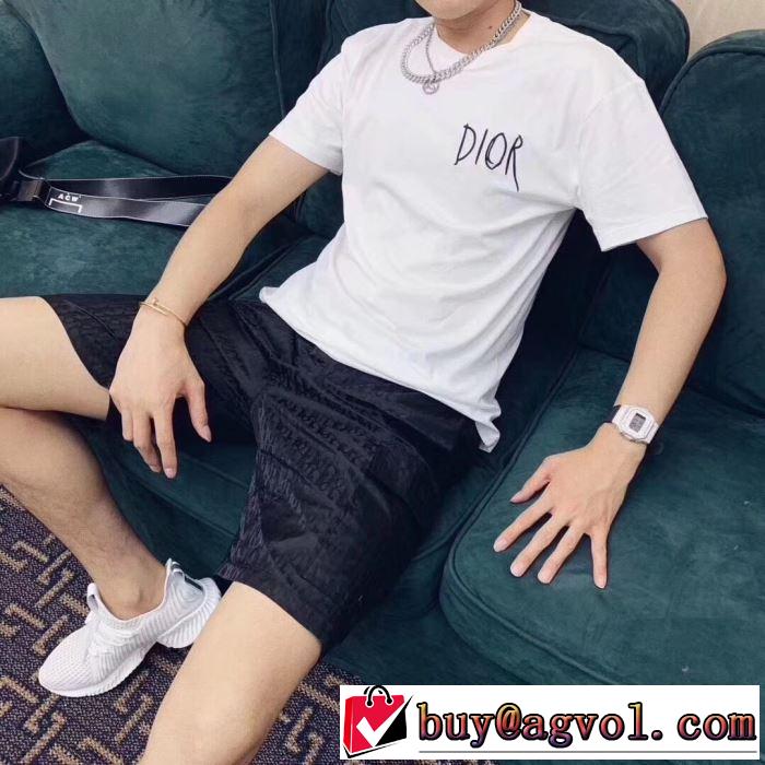 ディオール DIOR きちんと感が抜群 2019年の夏のマスト 半袖Tシャツ クールな印象を引き立て 2色可選