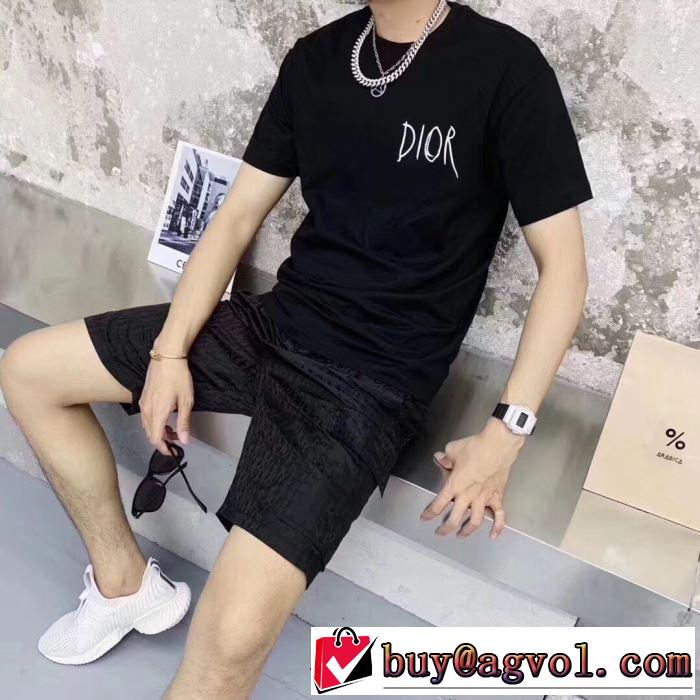 ディオール DIOR きちんと感が抜群 2019年の夏のマスト 半袖Tシャツ クールな印象を引き立て 2色可選