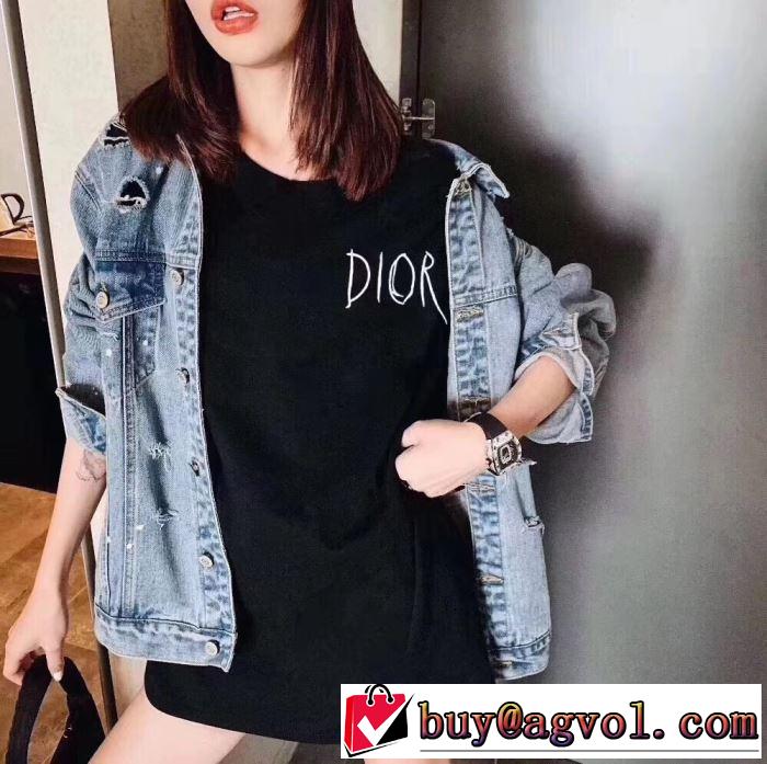 ディオール DIOR きちんと感が抜群 2019年の夏のマスト 半袖Tシャツ クールな印象を引き立て 2色可選