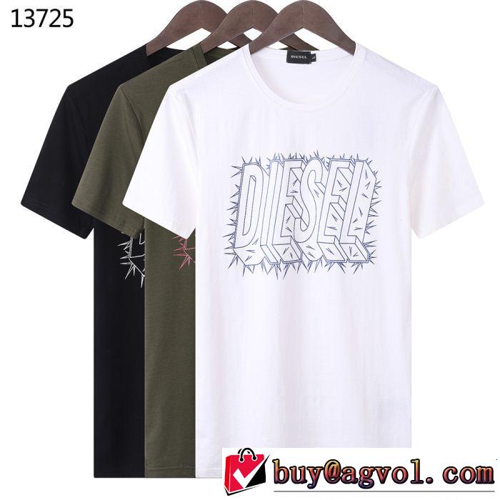 クラシカルな雰囲気 ディーゼル DIESEL 半袖Tシャツ 3色可選 今季流行りの人気新作
