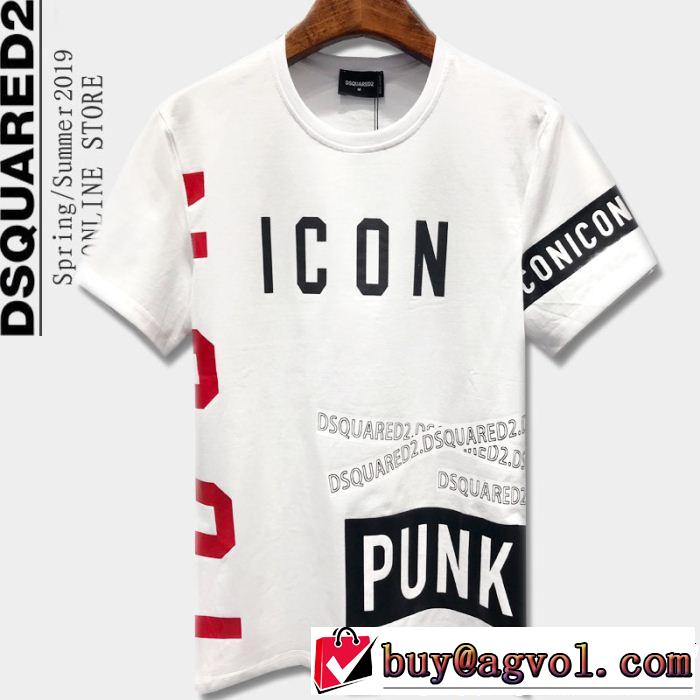 2019年の春夏に着たい ディースクエアード DSQUARED2 透け感優しいTシャツ/ティーシャツ 2色可選