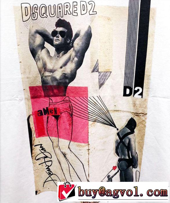 DSQUARED2 抜け感スゴイ ディースクエアード  Tシャツ/ティーシャツ今っぽいトレンド  2色可選
