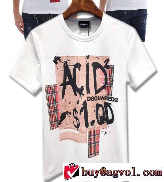 ディースクエアード DSQUARED2この夏は注目新作  Tシャツ/ティーシャツ 抜け感スゴイ 2色可選