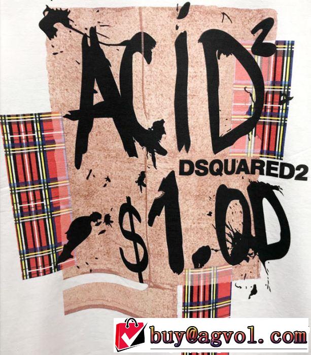 ディースクエアード DSQUARED2この夏は注目新作  Tシャツ/ティーシャツ 抜け感スゴイ 2色可選