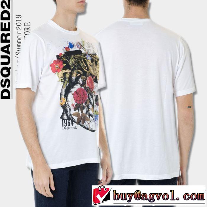 DSQUARED2 Tシャツ/ティーシャツ 2色可選 2019春夏の大注目トレンド クールな印象を引き立て ディースクエアード