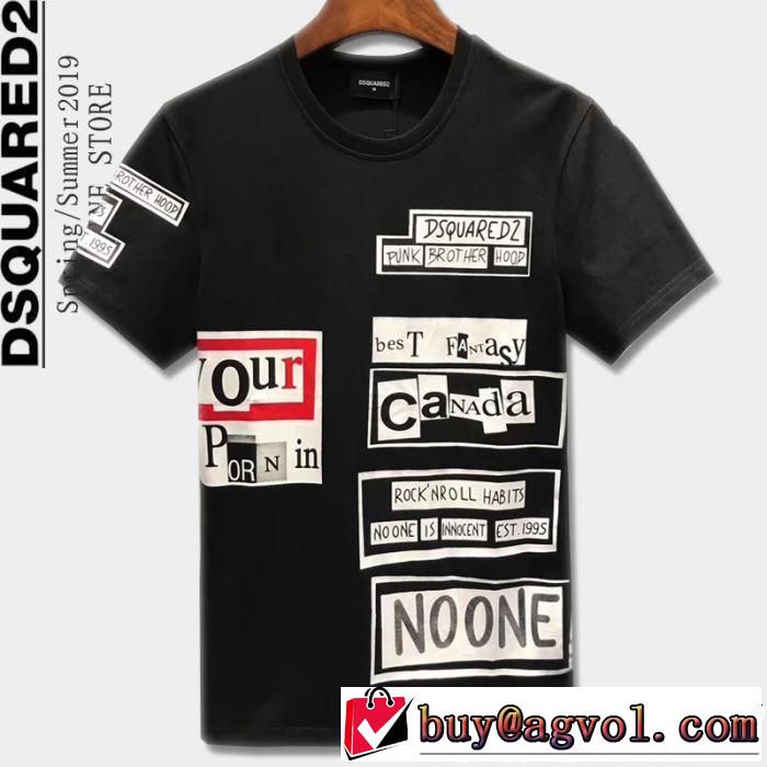 Tシャツ/ティーシャツ 3色可選 2019夏ファション新品 きちんと感をプラス ディースクエアード DSQUARED2