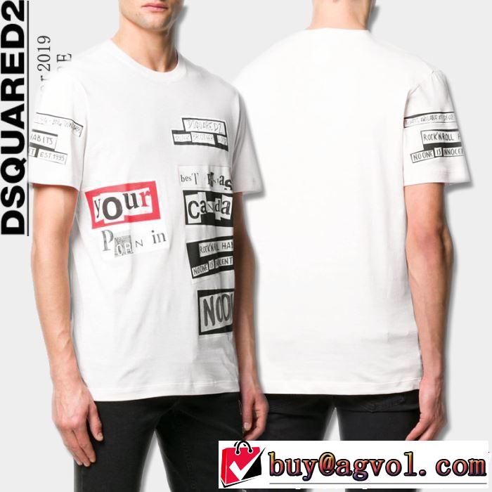 Tシャツ/ティーシャツ 3色可選 2019夏ファション新品 きちんと感をプラス ディースクエアード DSQUARED2