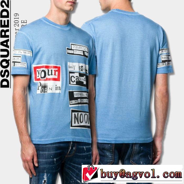 Tシャツ/ティーシャツ 3色可選 2019夏ファション新品 きちんと感をプラス ディースクエアード DSQUARED2