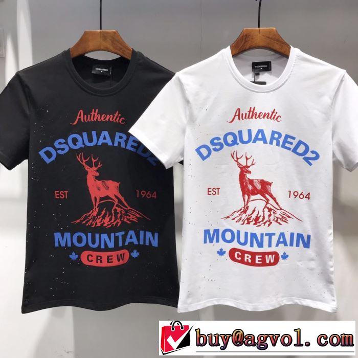 スタイルUPして着こなす 半袖Tシャツ 2019年春夏のトレンドアイテム  2色可選 ディースクエアード DSQUARED2 すっきりした印象に 