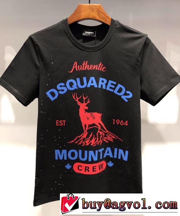 スタイルUPして着こなす 半袖Tシャツ 2019年春夏のトレンドアイテム  2色可選 ディースクエアード DSQUARED2 すっきりした印象に