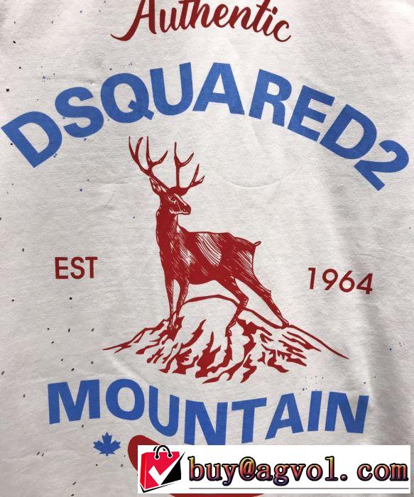 スタイルUPして着こなす 半袖Tシャツ 2019年春夏のトレンドアイテム  2色可選 ディースクエアード DSQUARED2 すっきりした印象に