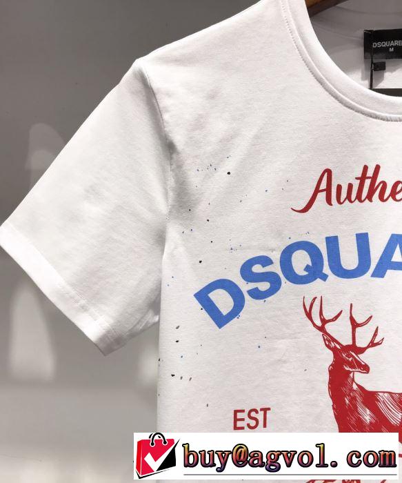 スタイルUPして着こなす 半袖Tシャツ 2019年春夏のトレンドアイテム  2色可選 ディースクエアード DSQUARED2 すっきりした印象に