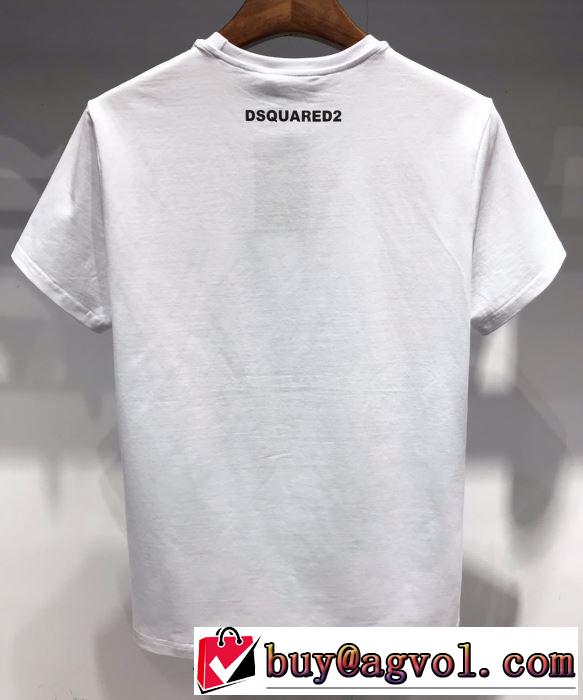 2色可選 ちょっと大人の印象 半袖Tシャツ  2019年春夏流行ファッション ディースクエアード DSQUARED2 夏に良く似合うちょっと新品