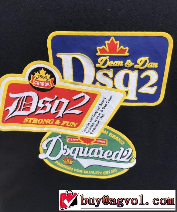 半袖Tシャツ 夏の大人カジュアルスタイル  2色可選 2019年最新ファッション ディースクエアード DSQUARED2 スタイルアップ効果