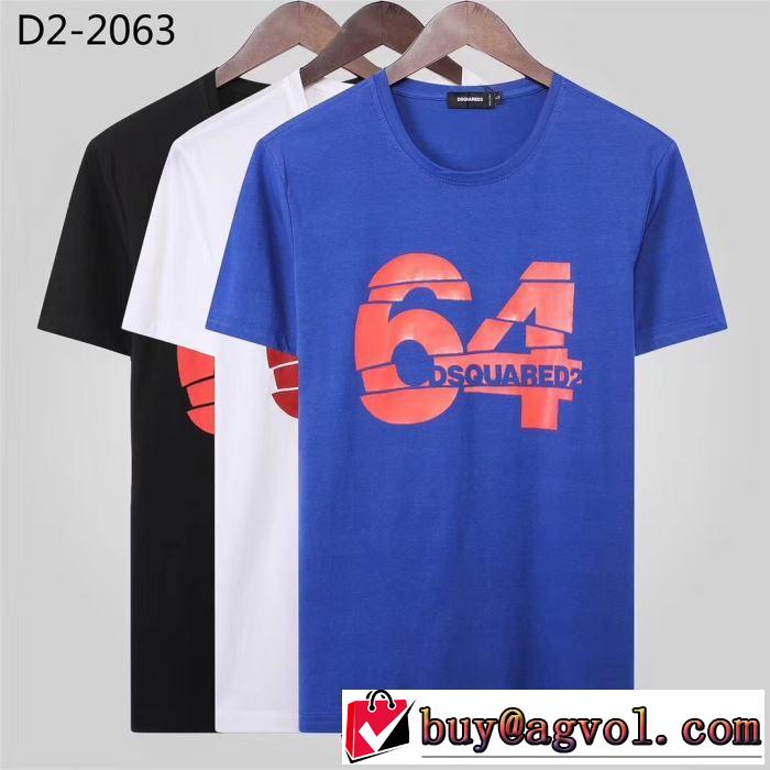 2019夏ファション新品 半袖Tシャツ  3色可選 ディースクエアード 大胆なデザインDSQUARED2 上品な涼やかさある印象に