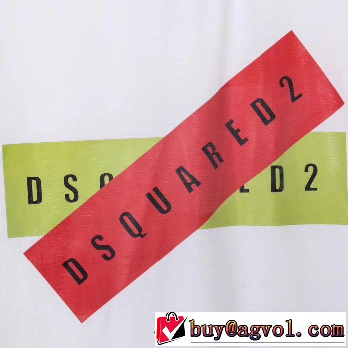 2色可選 大人っぽいファション感 半袖Tシャツ 2019春夏の大注目トレンド ディースクエアード DSQUARED2 大人可愛いスタイル