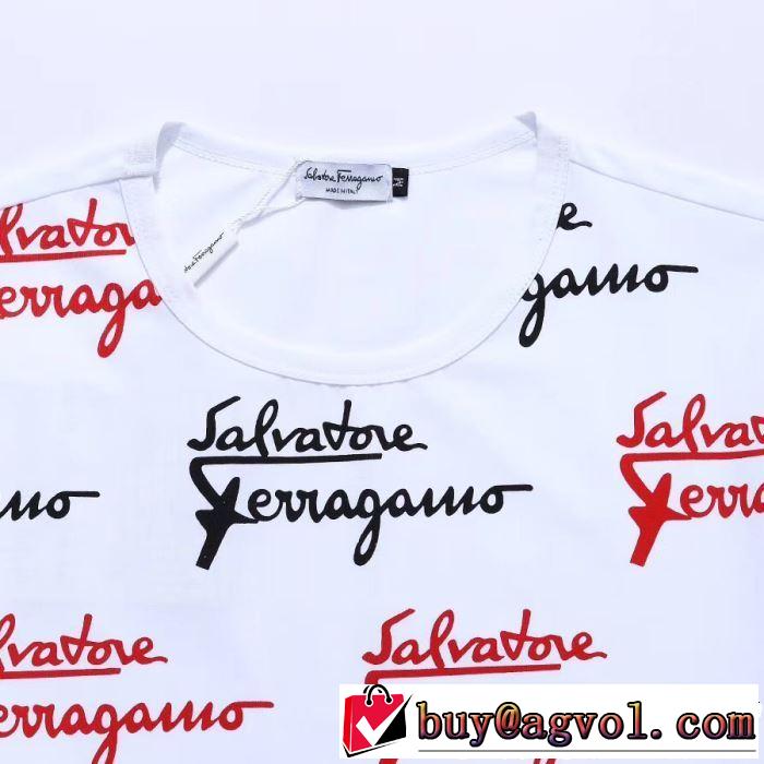 FERRAGAMO サルヴァトーレフェラガモ 半袖Tシャツ 3色可選 【2019年】夏のファッション 今流行のストリート上品