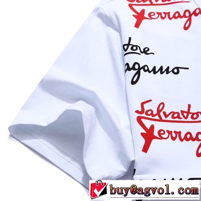 FERRAGAMO サルヴァトーレフェラガモ 半袖Tシャツ 3色可選 【2019年】夏のファッション 今流行のストリート上品