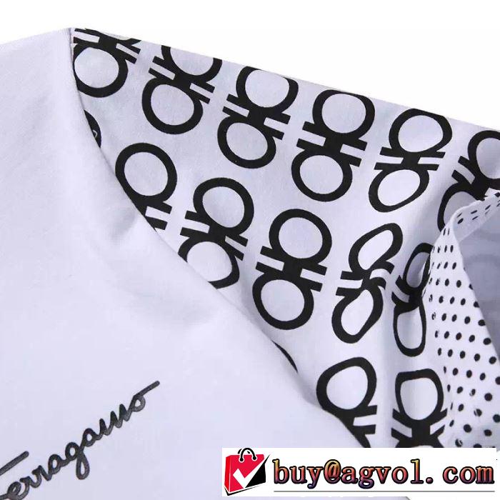 最も目立ったブランド新品 2019春夏の大注目トレンド FERRAGAMO サルヴァトーレフェラガモ 半袖Tシャツ 3色可選
