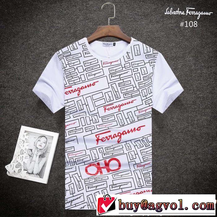 春夏のトレンドアイテム FERRAGAMO サルヴァトーレフェラガモ 半袖Tシャツ 3色可選 2019春夏の大注目トレンド