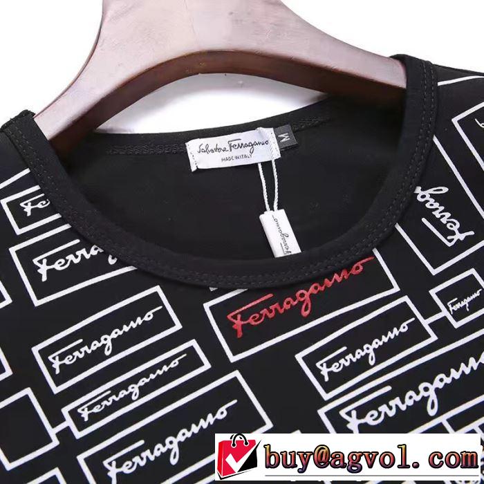 春夏のトレンドアイテム FERRAGAMO サルヴァトーレフェラガモ 半袖Tシャツ 3色可選 2019春夏の大注目トレンド
