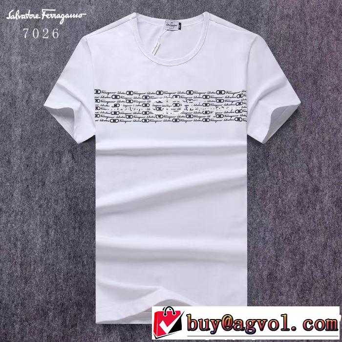 2019即旬な装いに 素敵なスタイルで夏の定番 FERRAGAMO サルヴァトーレフェラガモ 半袖Tシャツ 3色可選