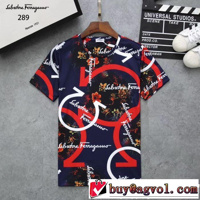 夏の最新ファッション FERRAGAMO サルヴァトーレフェラガモ 半袖Tシャツ 3色可選 2019年最新ファッション