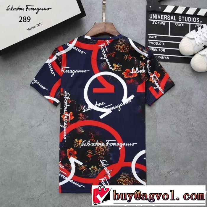 夏の最新ファッション FERRAGAMO サルヴァトーレフェラガモ 半袖Tシャツ 3色可選 2019年最新ファッション