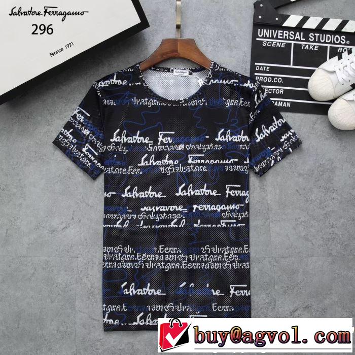 FERRAGAMO サルヴァトーレフェラガモ 半袖Tシャツ 3色可選 【2019春夏】最新コレクション 優しげ人気アイテム