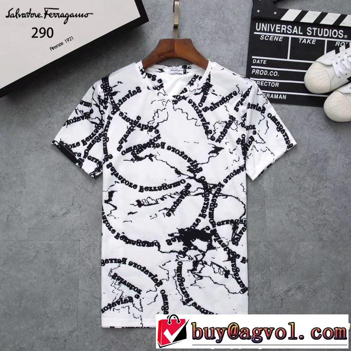 2019年春夏流行ファッション大人可愛いスタイル  FERRAGAMO サルヴァトーレフェラガモ 半袖Tシャツ 3色可選