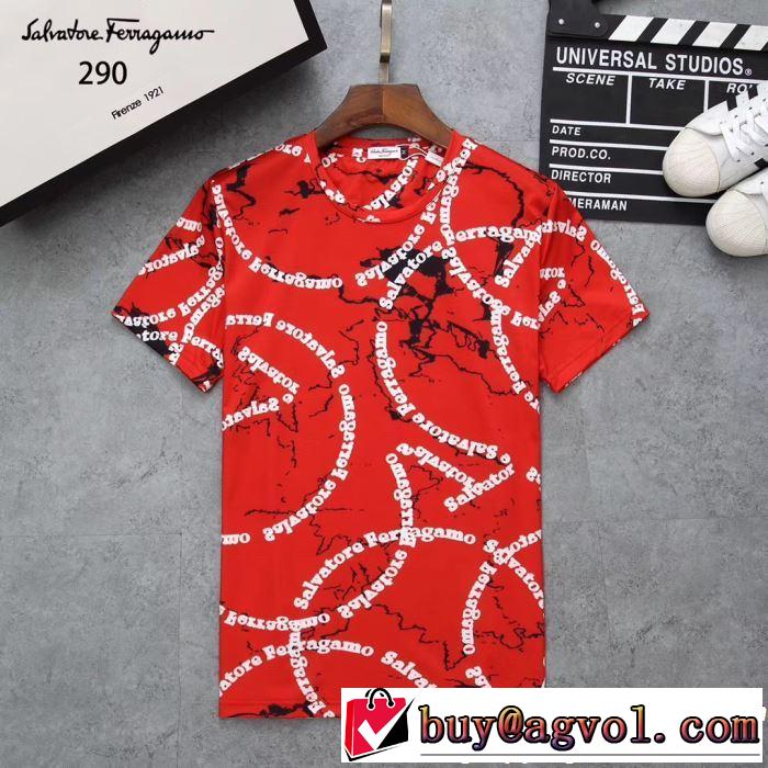 2019年春夏流行ファッション大人可愛いスタイル  FERRAGAMO サルヴァトーレフェラガモ 半袖Tシャツ 3色可選