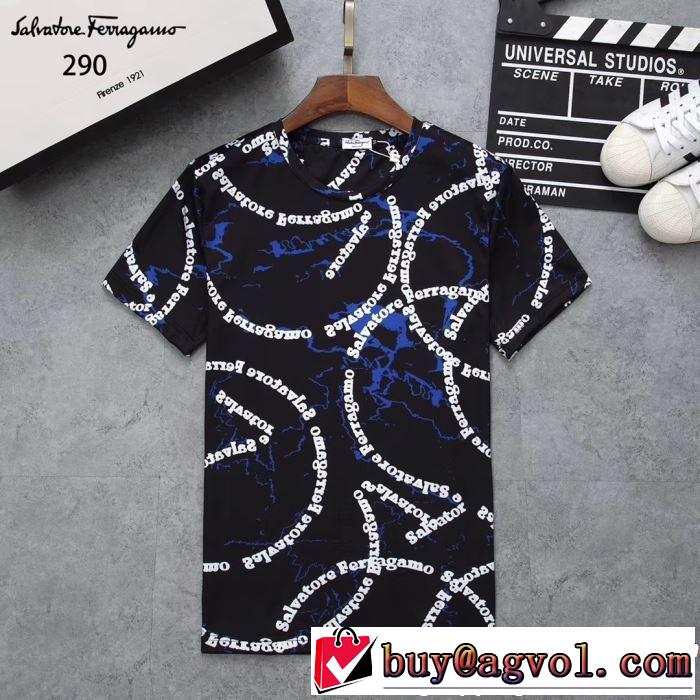 2019年春夏流行ファッション大人可愛いスタイル  FERRAGAMO サルヴァトーレフェラガモ 半袖Tシャツ 3色可選
