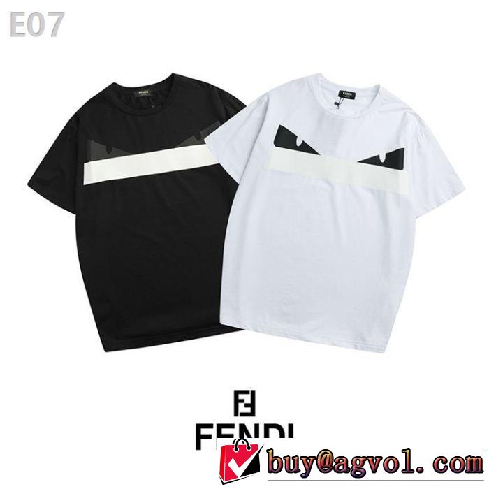 大人の可愛さを引き立て スタイルアップ上品 FENDI フェンディ半袖Tシャツ 2色可選