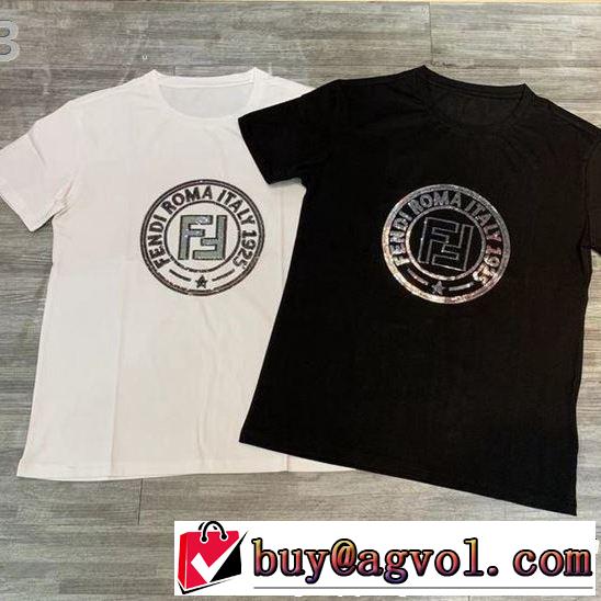 きちんと感が抜群 FENDI フェンディ半袖Tシャツ 2色可選 シンプルながら切れ味のいい