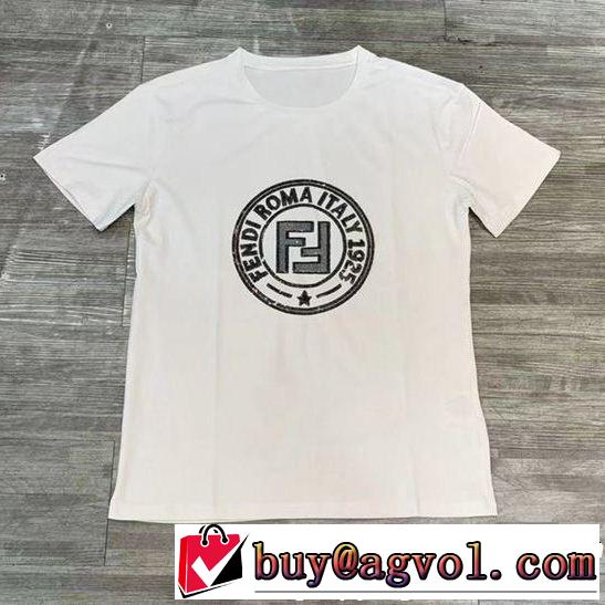 きちんと感が抜群 FENDI フェンディ半袖Tシャツ 2色可選 シンプルながら切れ味のいい