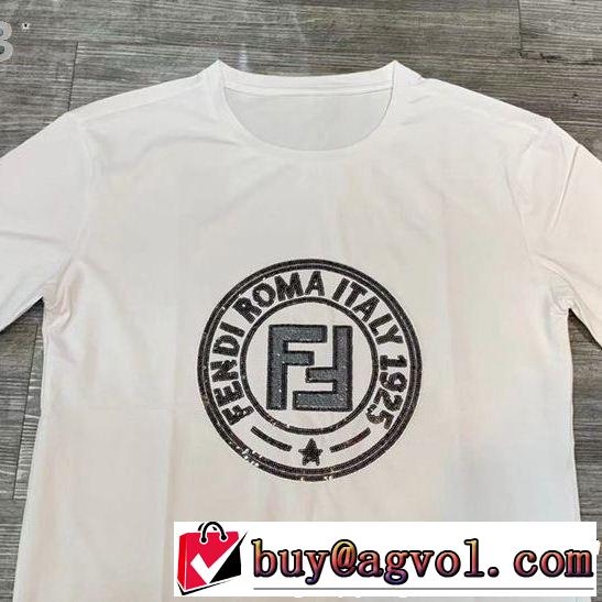 きちんと感が抜群 FENDI フェンディ半袖Tシャツ 2色可選 シンプルながら切れ味のいい