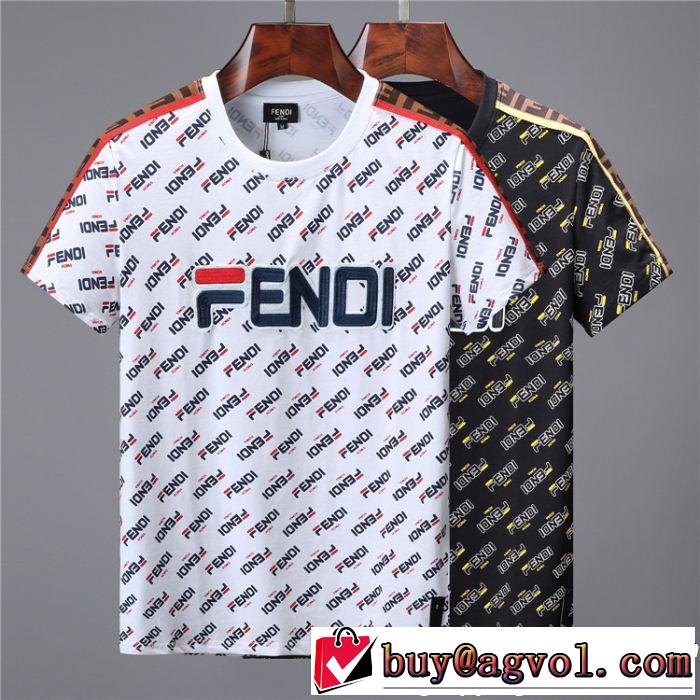 半袖Tシャツ 2色可選 大人可愛いスタイル切りっぱなしデザイン  FENDI フェンディ