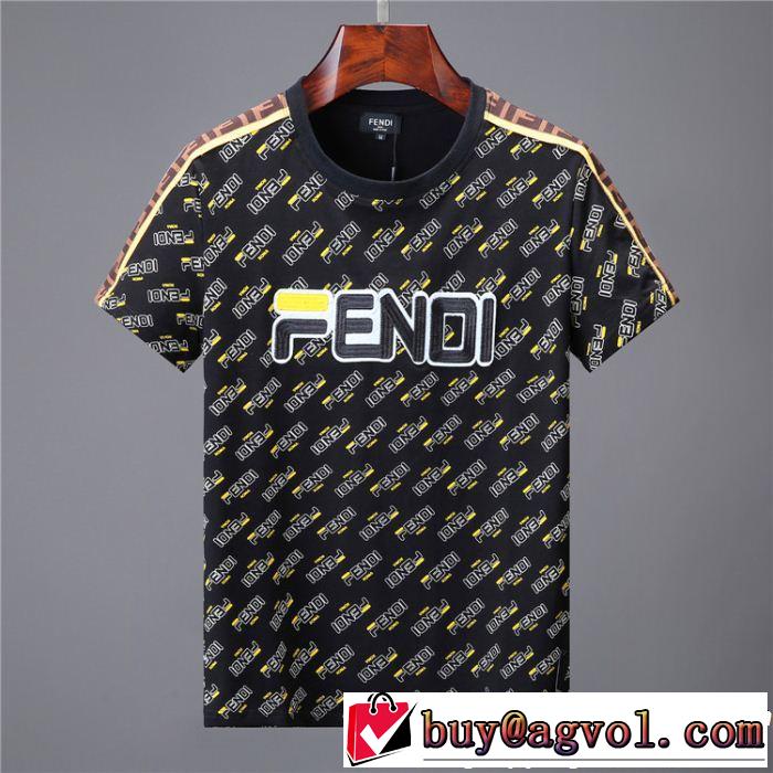 半袖Tシャツ 2色可選 大人可愛いスタイル切りっぱなしデザイン  FENDI フェンディ