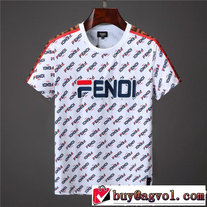 半袖Tシャツ 2色可選 大人可愛いスタイル切りっぱなしデザイン  FENDI フェンディ