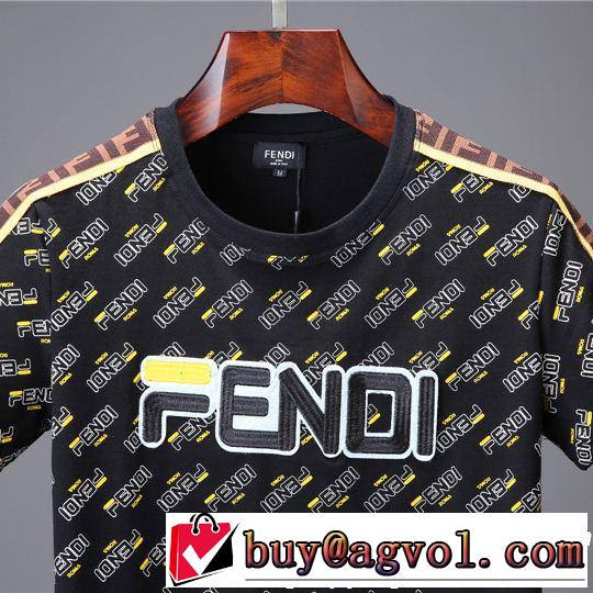 半袖Tシャツ 2色可選 大人可愛いスタイル切りっぱなしデザイン  FENDI フェンディ