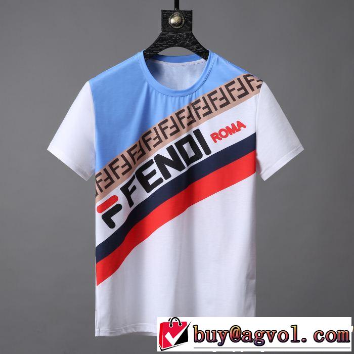 大人っぽく見せ新作 甘過ぎず大人な印象に FENDI フェンディ半袖Tシャツ 2色可選